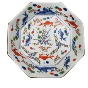 Japanese Kakiemon Porcelain Hexagon Shaped Dish